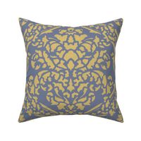 Windsor Damask ~ Provence ~Linen Luxe ~ Rococo Gold and Chevalier