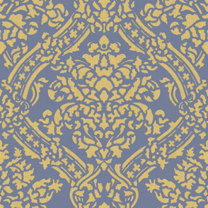 Windsor Damask ~ Provence ~Linen Luxe ~ Rococo Gold and Chevalier