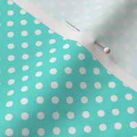 Tiny White Dots on Aqua