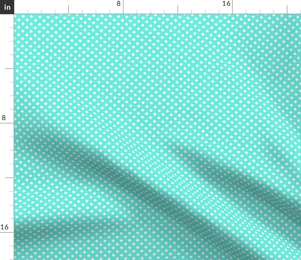 Tiny White Dots on Aqua