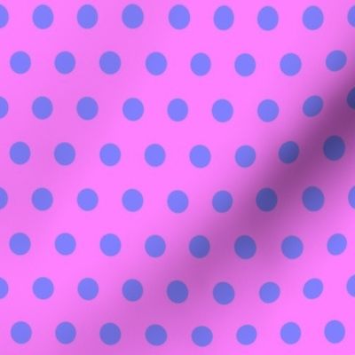 Blue Easter Dot on Magenta