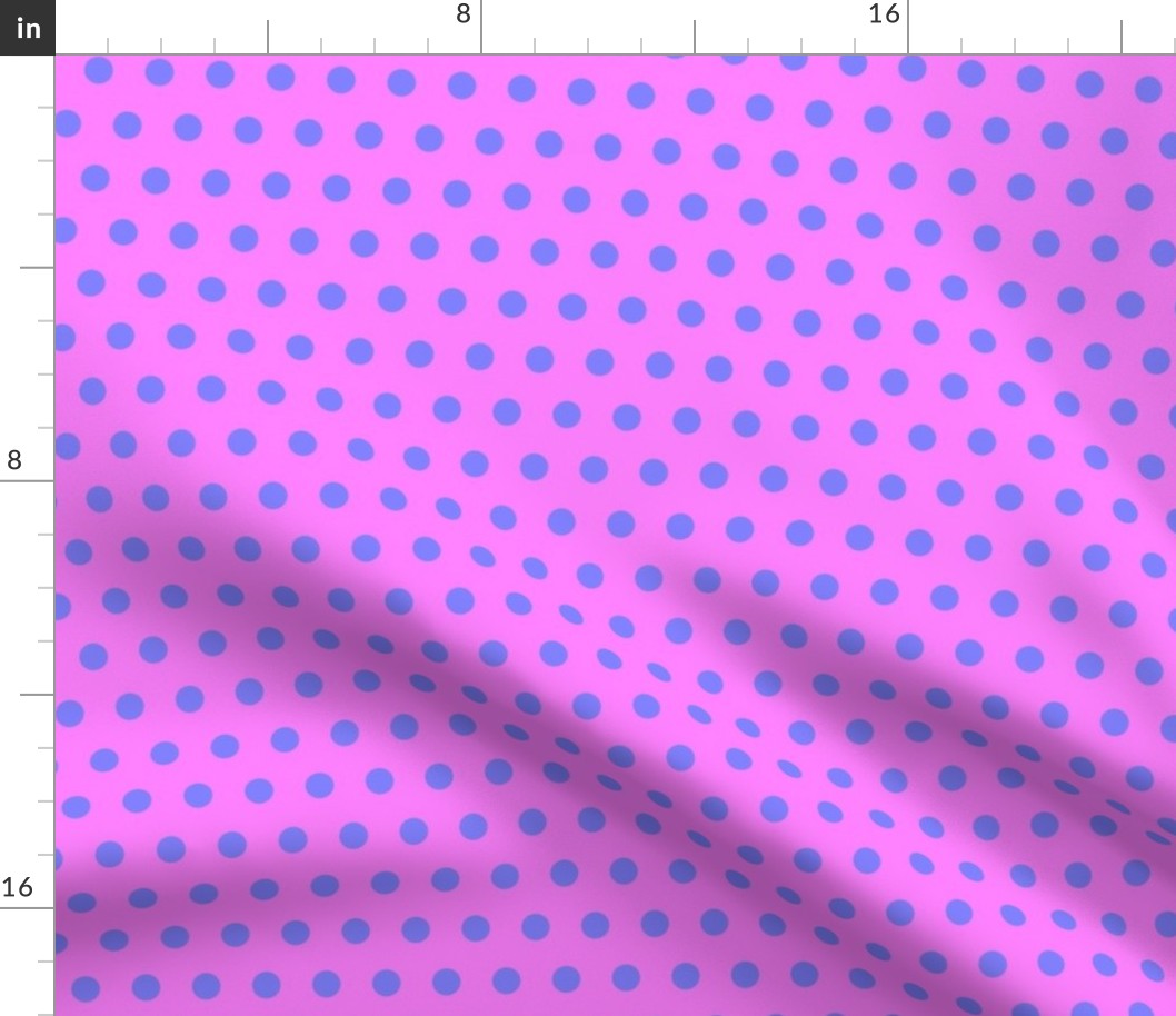 Blue Easter Dot on Magenta