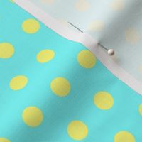 Yellow Easter Dot on Cyan