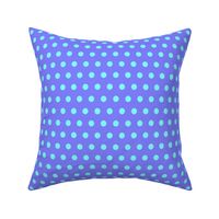 Cyan Easter Dot on Blue