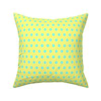 Cyan Easter Dot on Yellow