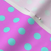 Cyan Easter Dot on Magenta