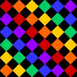 Rainbow / Black Checkered