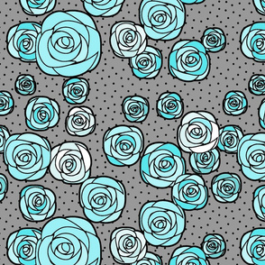 Gray Mint Garden (black outline)