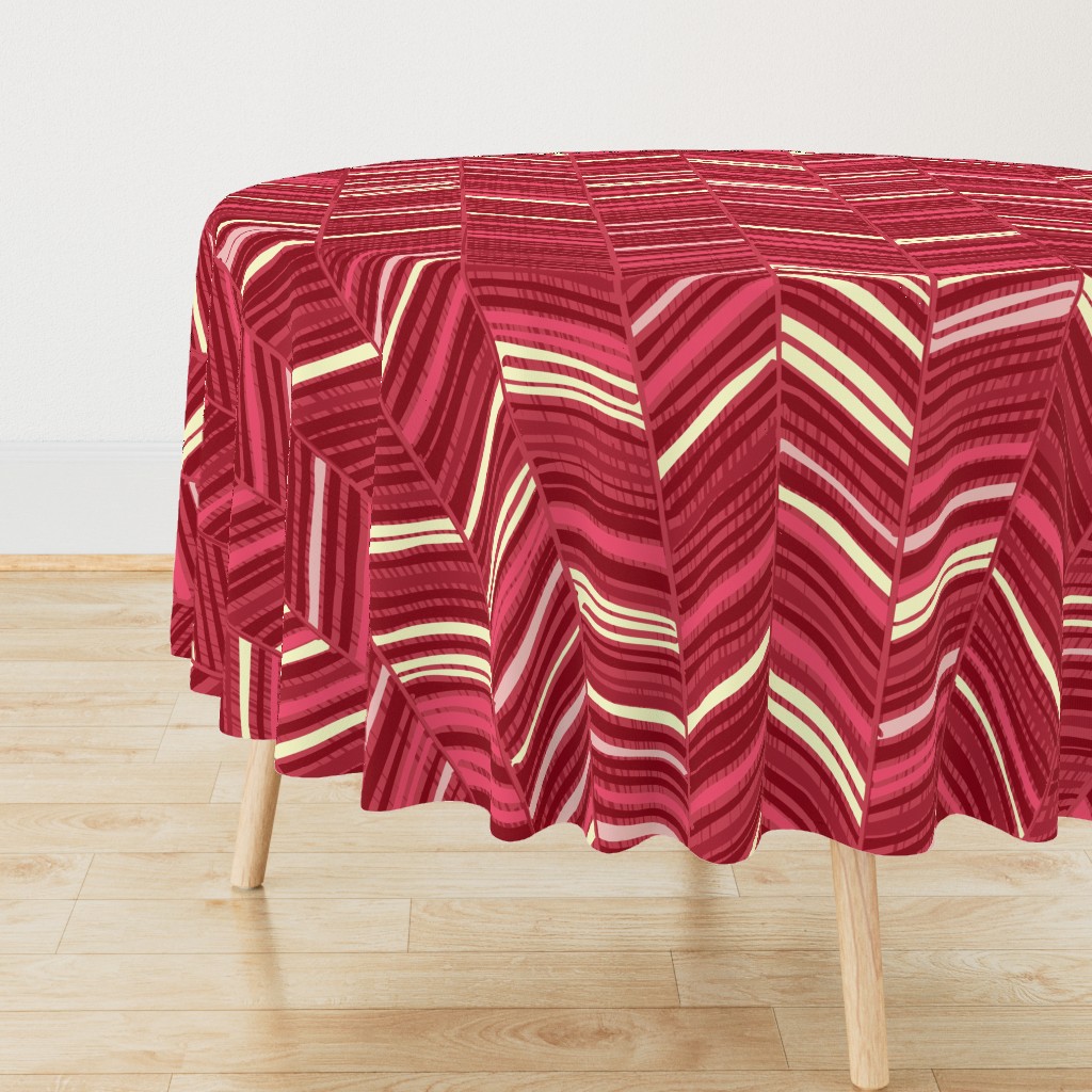 Herringbone Hues Cranberry Pink by Friztin