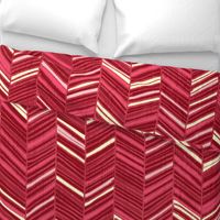 Herringbone Hues Cranberry Pink by Friztin