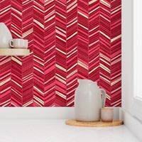 Herringbone Hues Cranberry Pink by Friztin