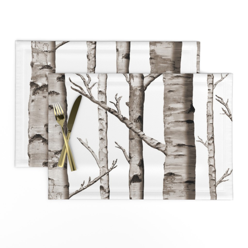 Birch Forest in Black and White