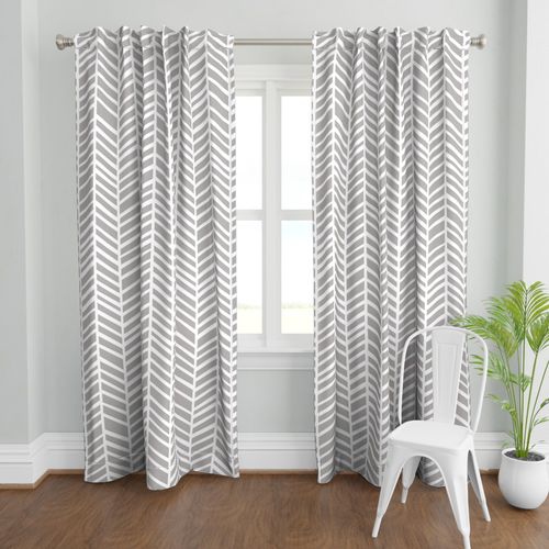 Herringbone Medium Dark Grey by Friztin