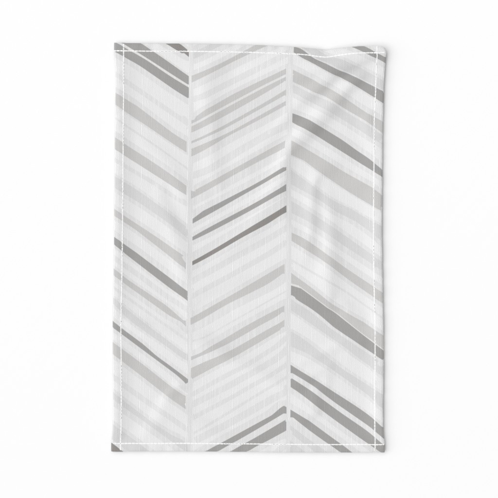 Herringbone Hues Grayscale by Friztin