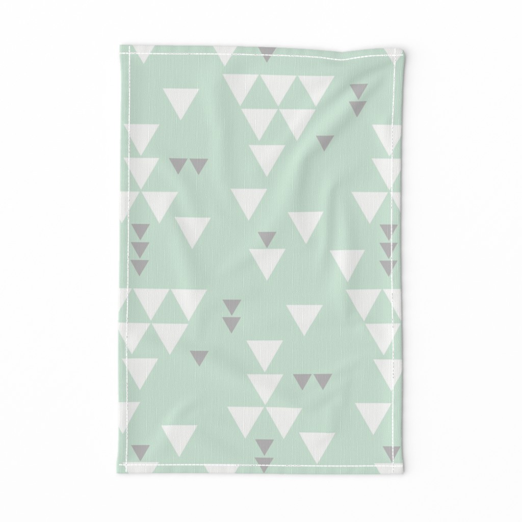 mint gray triangle fall