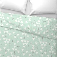 mint gray triangle fall