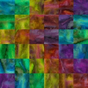 Rainbow Check from Hand-Painted Texture