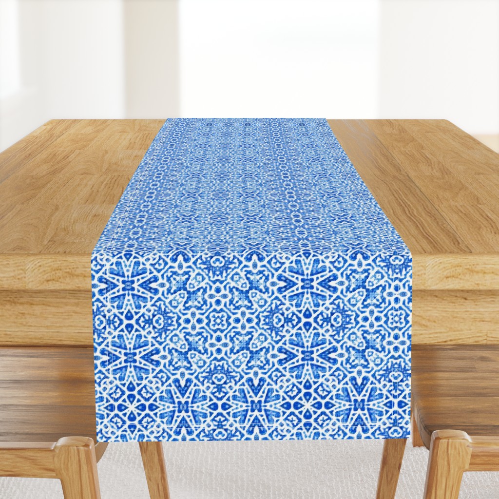 Scandinavian Lattice in cobalt blue