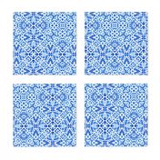 Scandinavian Lattice in cobalt blue