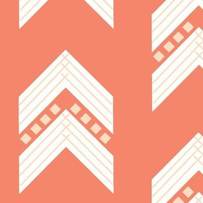 coral blush chevron