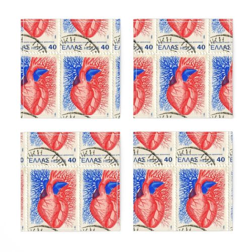 Human Heart Postage Stamp