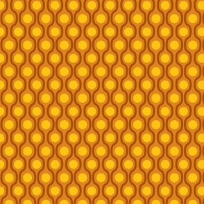 waves and dots brown yellow small