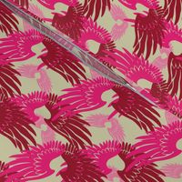 Heartwings II: Pink, Beige (halfscale)
