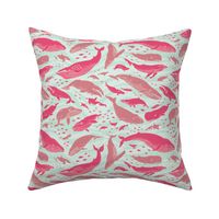 Whale Gathering Pink Small