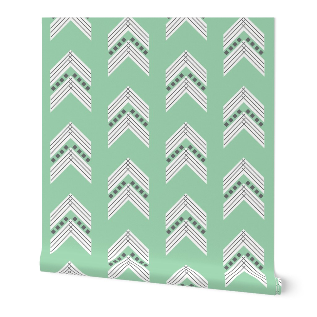 seafoam charcoal chevron