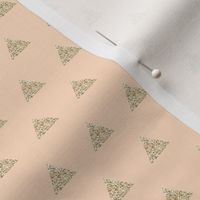 gold sparkle v. I triangles on blush small