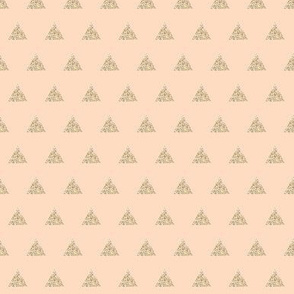 gold sparkle v. I triangles on blush small