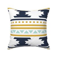 navy aztec stripe