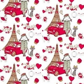French Girl Fabric, Wallpaper and Home Decor | Spoonflower
