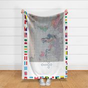 World Map With Flags Alter Cloth