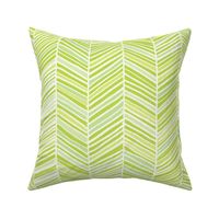 Herringbone Hues of Green - Medium Scale by Friztin