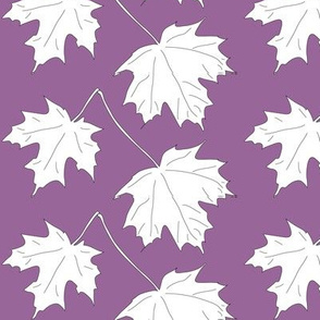 2 Maple Leaves-dark lilac