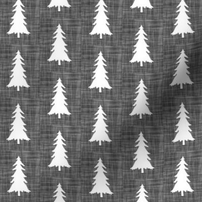 trees // charcoal linen