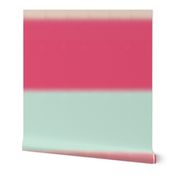 Mint Green and Coral Pink Cream Boho Nautical Stripe