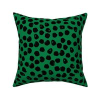 dot fabric // dots fabric kelly green design inky spots fabric