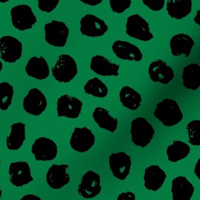 dot fabric // dots fabric kelly green design inky spots fabric