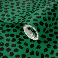 dot fabric // dots fabric kelly green design inky spots fabric