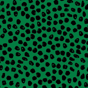dot fabric // dots fabric kelly green design inky spots fabric