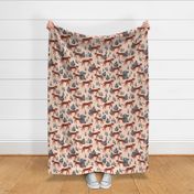 safari tiger // blush coral tiger girls room nursery decor little girls fabric