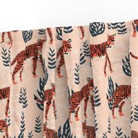 safari tiger // blush coral tiger girls room nursery decor little girls fabric