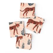 safari tiger // blush coral tiger girls room nursery decor little girls fabric