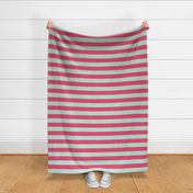  Mint Green Coral Pink Nautical Stripe (2 inch)