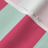  Mint Green Coral Pink Nautical Stripe (2 inch)