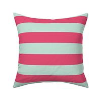  Mint Green Coral Pink Nautical Stripe (2 inch)