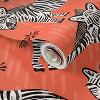 Safari Zebra - Coral by Andrea Lauren