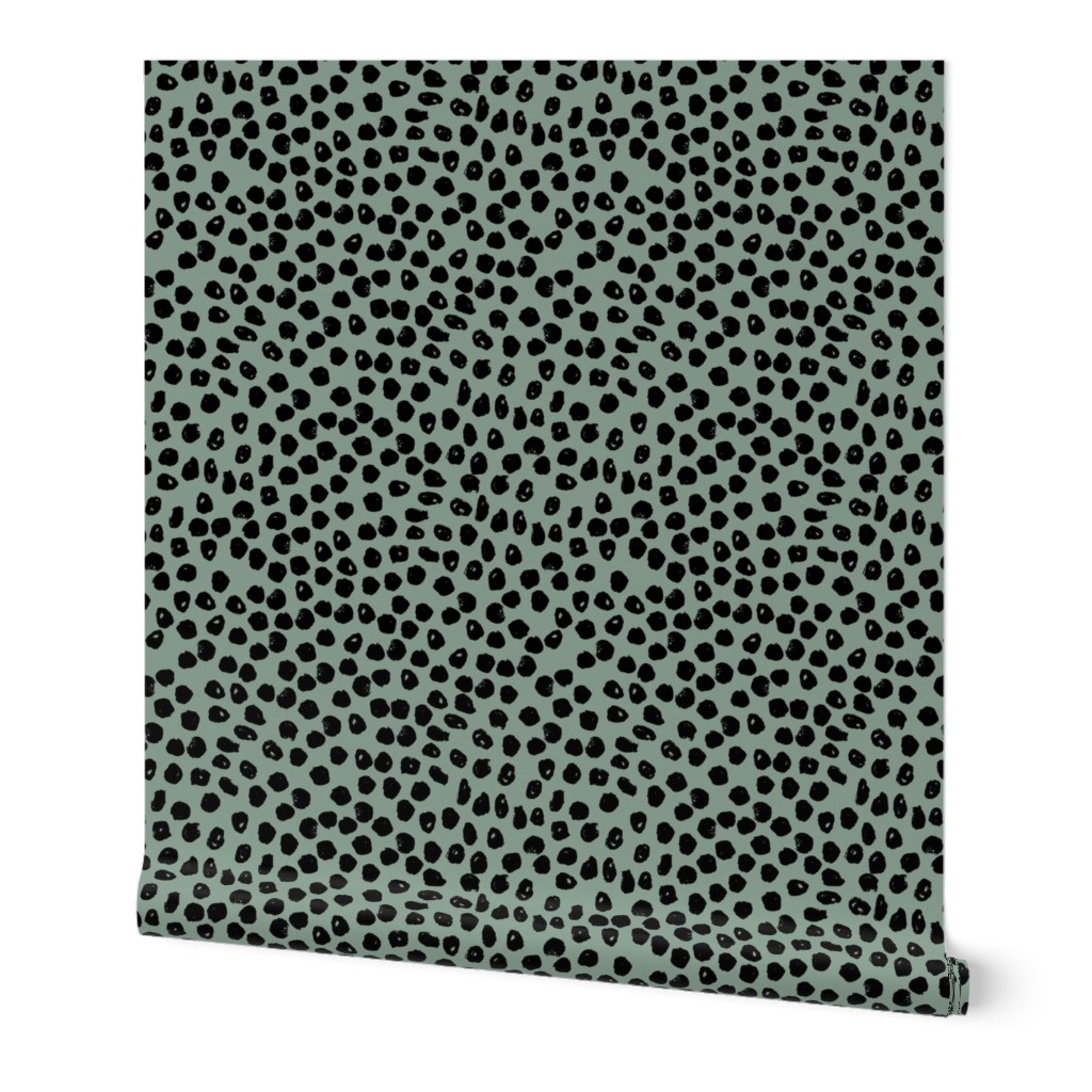 dots // dot fabric painted dots blue and green andrea lauren fabric